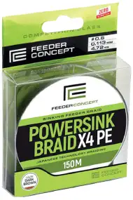 Шнур Feeder Concept Powersink 4X PE 150m (Dark Brown) 0.172mm