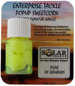 Искусственная насадка Enterprise tackle Classic Popup Sweetcorn Range Pear of Bananas Fluoro Yellow (Solar)