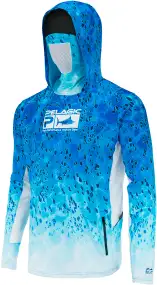 Реглан Pelagic Exo-Tech Hooded Fishing Shirt S Blue Dorado Hex