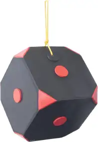 Мішень для стрільби Yate Cube Polimix 4. 30x30x30 см. 40 lbs Black / Red