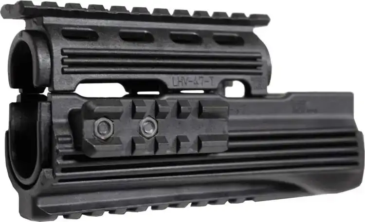 Цевье LHB LHV47 для AK 47/74 с 4 планками Weaver/Picatinny. Материал - пластик. Цвет - черный