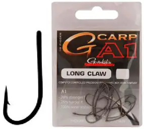 Крючок карповый Gamakatsu A1 G-Carp Long Claw P.T.F.E. Grey №06 (10шт/уп)