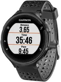 Часы Garmin Forerunner 235 Black & Grey с GPS навигатором и кардиодатчиком ц:черный/серый