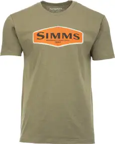 Футболка Simms Logo Frame T-Shirt L Military Heather
