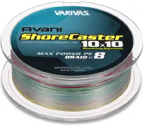 Шнур Varivas Shore Caster 10x10 Max Power PE 200m (multicolor) #0.6/0.128mm 14.5lb