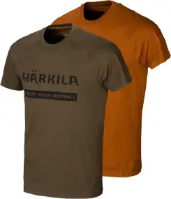 Футболка Harkila Logo Зелёный/Коричневый