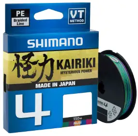 Шнур Shimano Kairiki 4 PE (Multi Colour) 150m 0.13mm 7.4kg