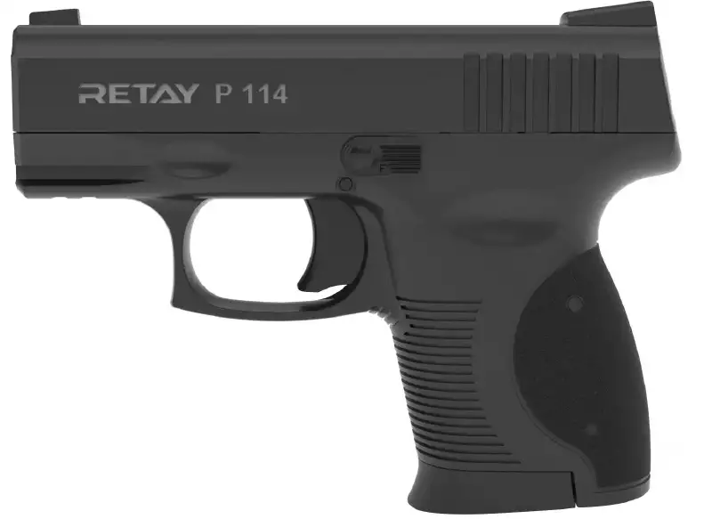 Пистолет стартовый Retay P114 кал. 9 мм. Цвет - black.