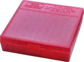 Коробка для патронів MTM кал. 45 ACP; 10мм Auto; 40 S&W. Кількість - 100 шт. Колір - червоний