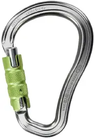 Карабін Climbing Technology AXIS HMS TG Big Size Tri-Lock Gate Grey Anodized-Green Screw
