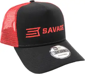 Кепка Savage Trucker hat W/RED Savage logo Красный/черный