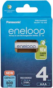 Акумуляторна батарея Panasonic Eneloop AAA 800 4BP mAh NI-MH