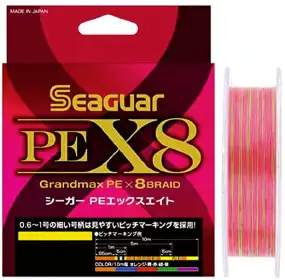 Шнур Seaguar Grandmax PE x8 150m (Multicolour) #0.6/0.128mm 14lb/6.4kg