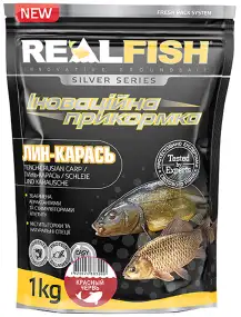 Прикормка Real Fish Silver Series Линь-Карась Красный червь 1kg