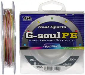 Шнур YGK G-Soul PE 5 Colors 200m #0.3/0.094mm 5lb