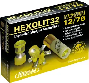 Патрон D Dupleks Hexolit 32 Magnum кал. 12/76 пуля Hexolit масса 32 г