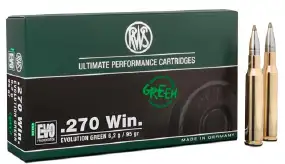 Патрон RWS кал. 270 пуля EVO Green масса 6,2 г/95 гран