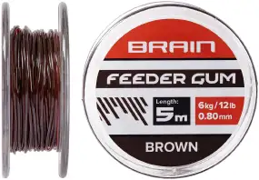 Амортизирующая резина Brain Feeder Gum 0.8mm 12lb/6kg (5m) ц:коричневый