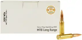 Патрон STS кал .308 Win куля Sierra MK M118LR маса 175 гр (11.34 г)