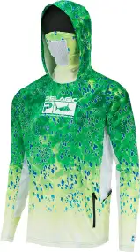 Реглан Pelagic Exo-Tech Hooded Fishing Shirt S Green Dorado