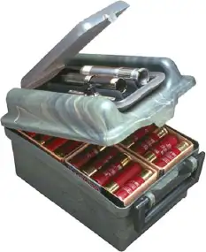 Коробка пластмасова MTM SW-100 на 100 патронів кал. 12/76. Колір – камуфляж.