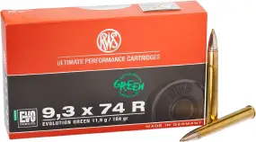 Патрон RWS кал.9,3x74 R пуля EVO GREEN масса 11,9 г/ 184 гр