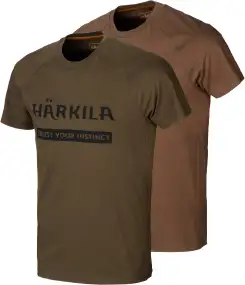 Футболка Harkila Logo S Зелений/Коричневий