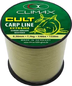 Леска Climax Cult Carp Extreme Line 1500m (matt olive) 0.28mm 5.9kg