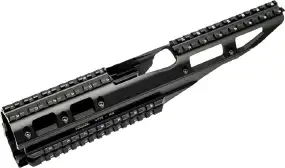Цевье LHB X-47 для AK 47/74 (охот. верс.) с планками Weaver/Picatinny. Материал - алюминий. Цвет - черный