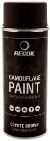Фарба маскувальна аерозольна RecOil. Колір - коричневий койот. Об’єм - 400 мл