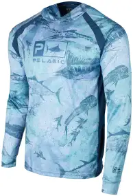 Реглан Pelagic Vaportek Hooded Fishing Shirt S Blue