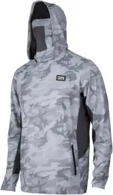 Реглан Pelagic Exo-Tech Hooded Fishing Shirt Light Grey