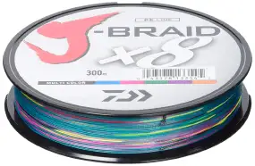 Шнур Daiwa J-Braid X8 300m (Multi Color) 0.35mm 79lb/36.0kg