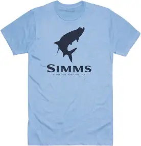 Футболка Simms Tarpon Logo T-Shirt Light Blue Heather