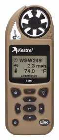 Метеостанція Kestrel 5500 Weather Meter Bluetooth. Колір - Пісочний. В комплекті флюгер та чохол