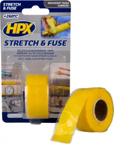 Клейкая лента HPX Stretch&Fuse 25мм 3м Желтая