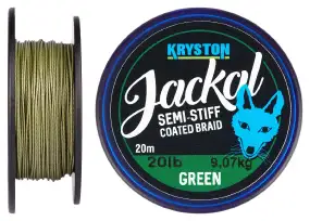 Повідковий матеріал Kryston Jackal Semi-Stiff Coated Braid 20m к:weed green