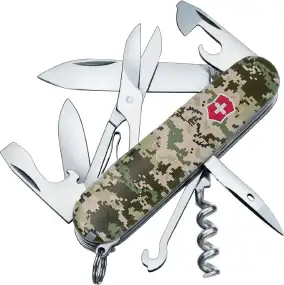 Нож Victorinox Climber Army Пиксель с красным логотипом 1.3703.3_W3941p